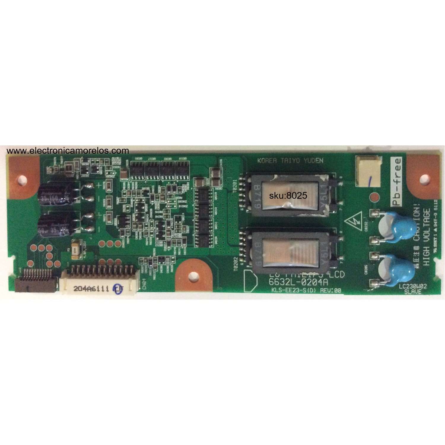 BACKLIGHT INVERSOR / DELL 6632L-0204A / KLS-EE23-S(D) / MODELO W2306C	