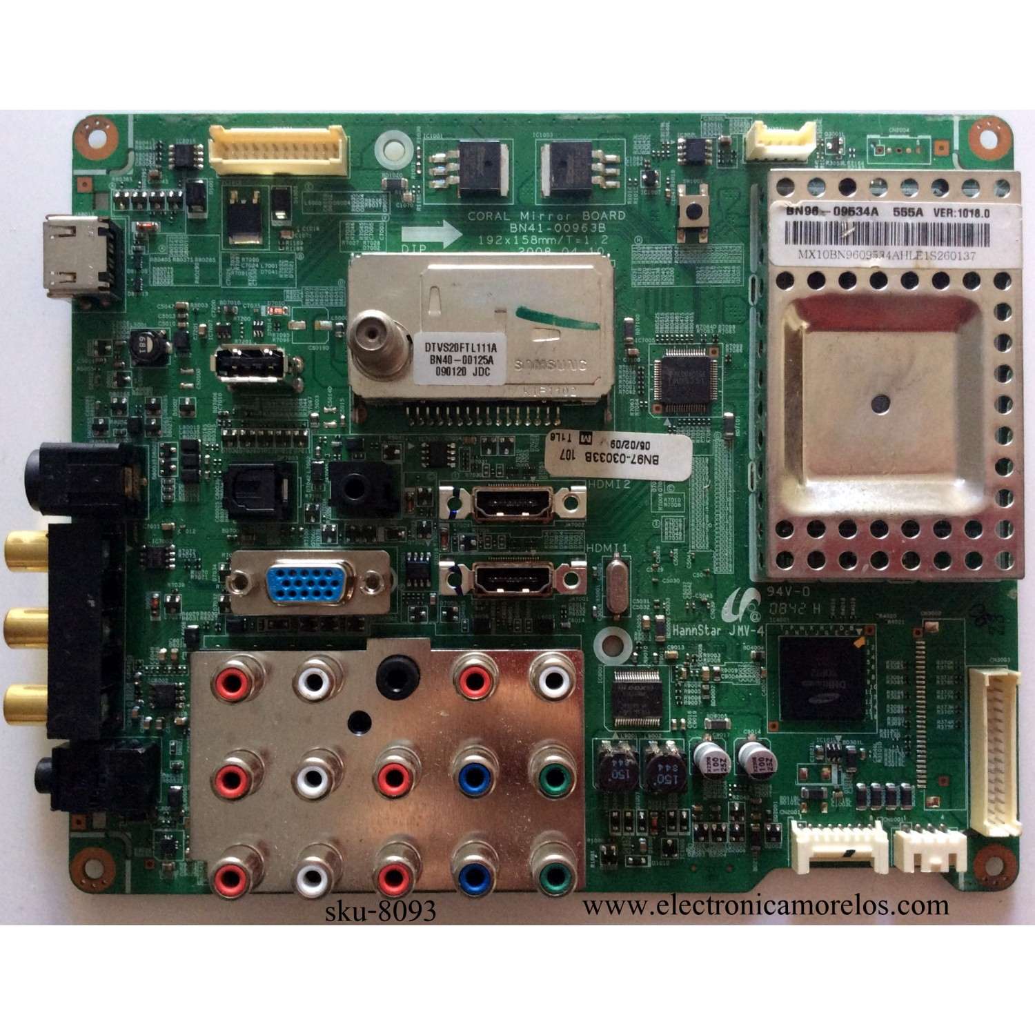 MAIN / SAMSUNG BN96-09534A / BN41-00963B / BN97-03033B / MODELO LN32A450C1DXZA	