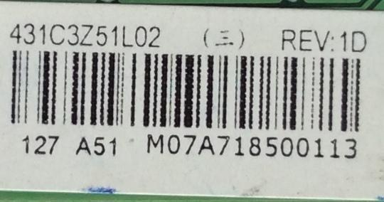 MAIN / TOSHIBA 75024142 / 431C3Z51L02 / 461C3Z51L02 / STJ55T VTV-L55711 REV:1 / MODELO 46G310U	 - Imagen 2