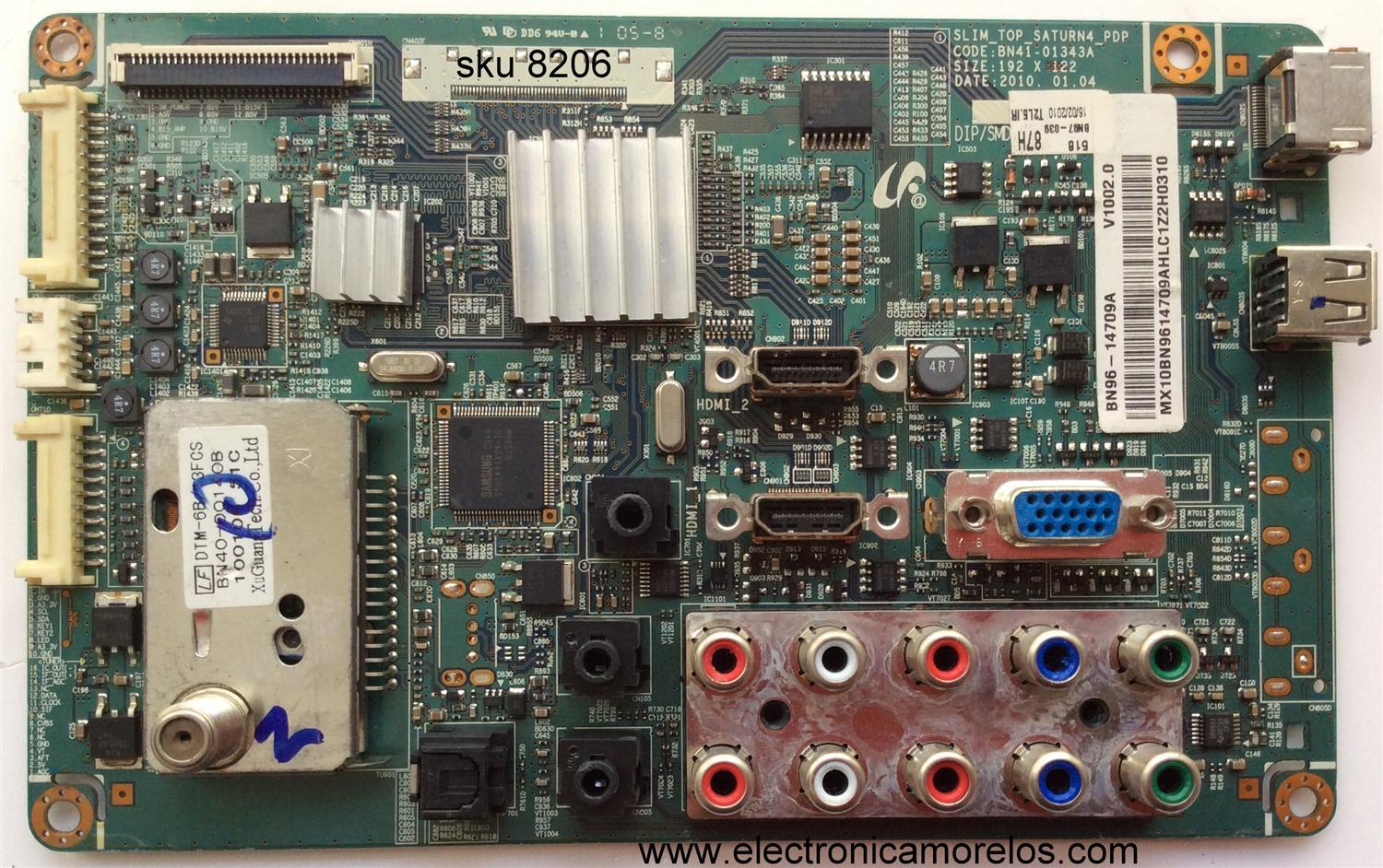 MAIN/ SAMSUNG BN96-14709A / BN97-03987H / BN41-01343A / MODELO PN50C450B1DXZA NY01	