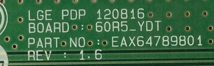 BUFFER YDRVTP / LG EBR75458001 / EAX64789801 / PANEL PDP60R50000 / MODELOS 60PN5300-UF.BUSLLJR / 60PN5700-UA.BUSLLJR / 60PN6500-UA.BUSLLHR / 60PN5000-UA.BUSLLJR	 - Imagen 3