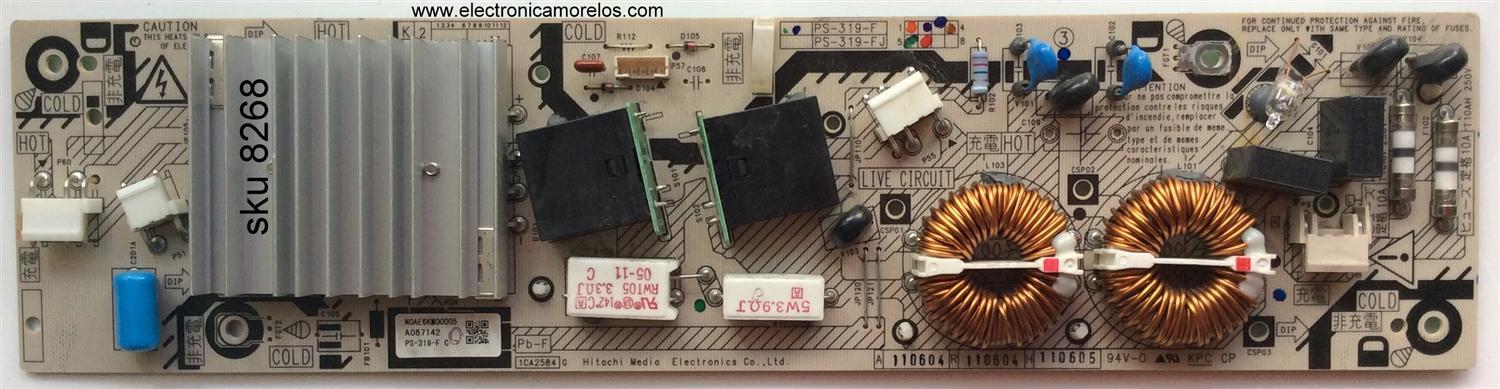 FUENTE DE STANDBY / PANASONIC N0AE6KM00005 / PS-319-F / NOAE6KM00005 / PANEL MC165FJ1431 / MODELOS TC-P60GT30 / TC-P60S30 / TC-P60ST30 / TC-P60U50 / TC-65PST34 / TC-P65GT30 / TC-P65ST30 / TC-P65VT30