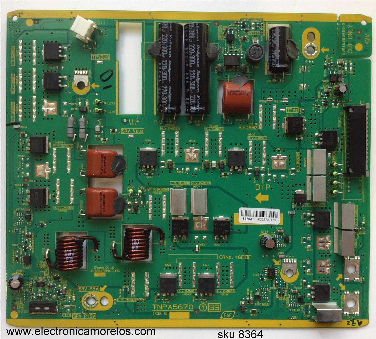 X-SUS / PANASONIC TXNSS1REUU / TNPA5670AE / TNPA5670 / MODELO TC-P55ST50	
