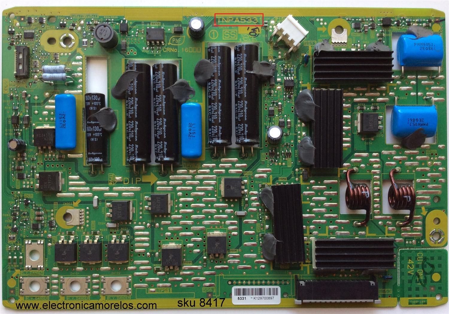 X-SUS / PANASONIC TNPA5331 / TNPA53311SS / PANEL MC140FJ1431 / MC140FJ1443 / MODELOS TC-P55GT30 / TC-P55GT31 / TC-P55VT30