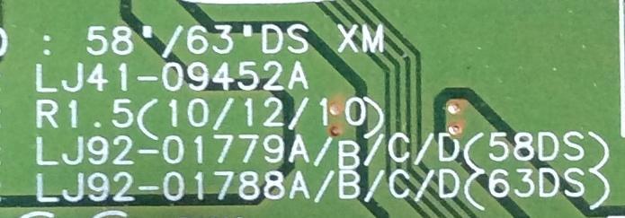 X-SUS / SAMSUNG BN96-16544A / LJ41-09452A / LJ92-01779A / LJ92-01788A / PANEL S63FH-YB06 / MODELOS PN64D550C1FXZA / PN64D7000FFXZA / PN64D8000FFXZA I101 - Imagen 3