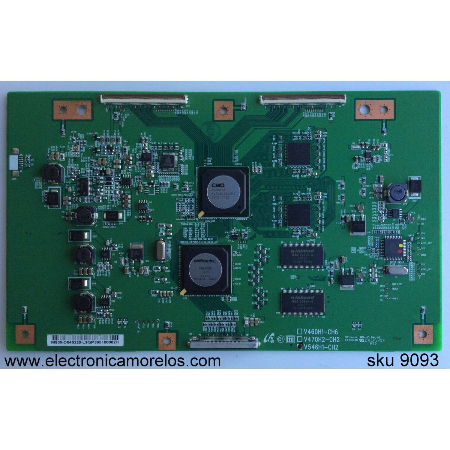 T-CON/ ELEMENT 35-D040220 / V546H1-CH2 / V470H2-CH2 / V460H1-CH6 /MODELO ELGFW551	