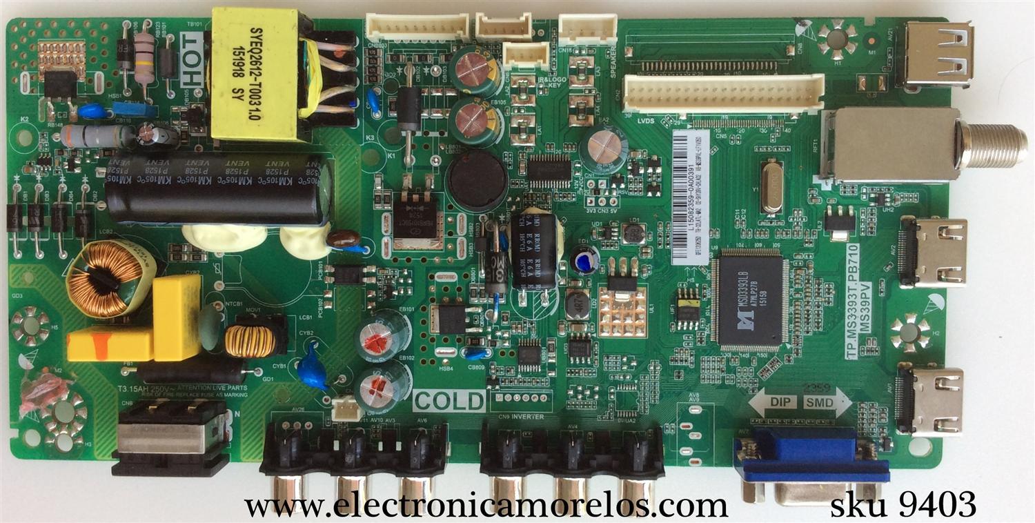 MAIN / FUENTE / (COMBO) / TCL L15082359 / GFE120625D / T8-32LATL-MA2 / V8-MS39PVL-LF1V050 / TP.MS3393T.PB710 / MS39PV /MODELO 32''	