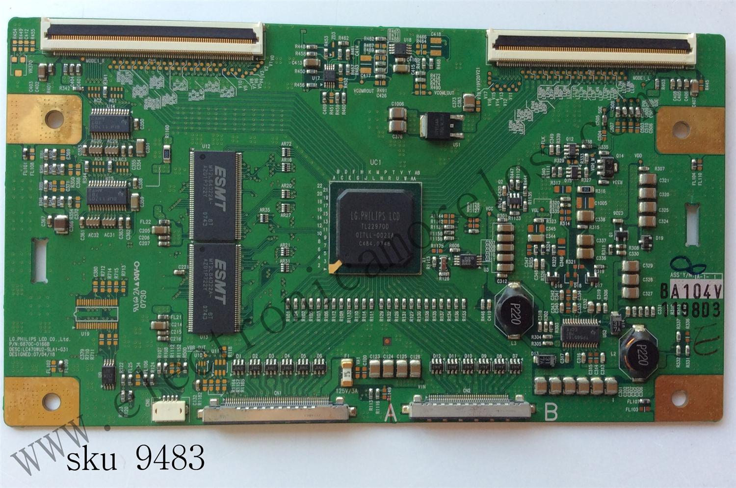 T-CON / LG 6871L-1198D / 6870C-0166B / 1198D / MODELO 47LB9DF-UA AUSLLJM / PANEL LC470WU2(SL)(A3)	