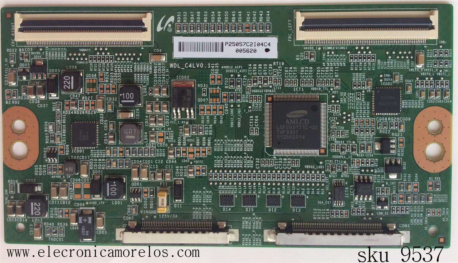 T-CON / SONY LJ94-25057C / WDL_C4LV0.1 / 25057C / PARTES SUSTITUTAS LJ94-24765D / LJ94-25057C / PANEL LTY400HF10-A02 / MODELO KDL-40EX640