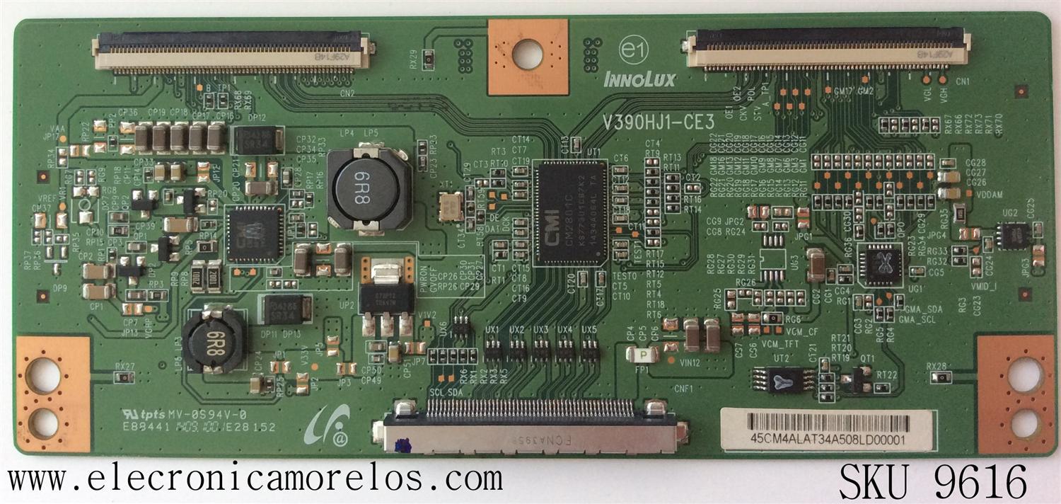 T-CON / PANASONIC V390HJ1-CE3 / E88441 / 45CM4ALAT3 / MODELO TC-50A400U / LE-5029	