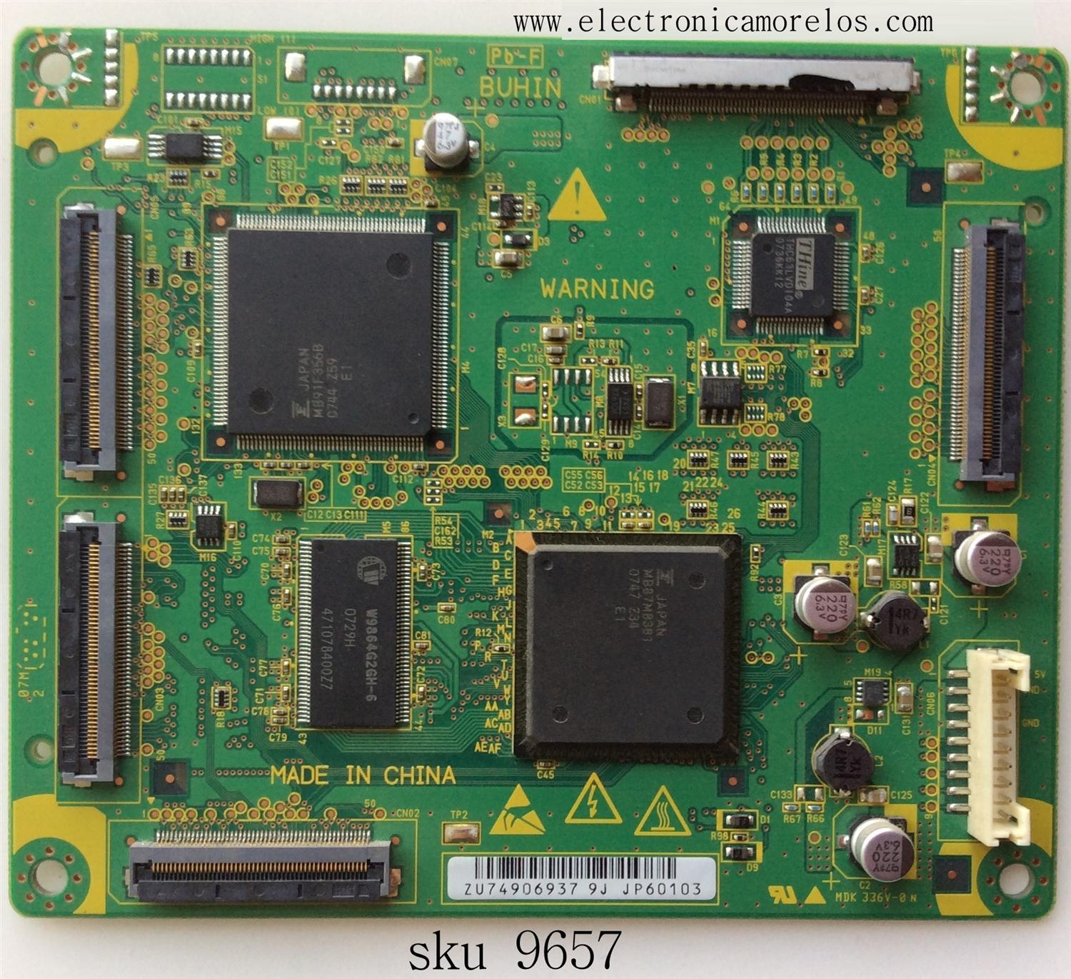 MAIN LOGICA / HITACHI JA09572 / JP60103 / MODELO P42H401A / PANEL FPF42C128135UC-22	