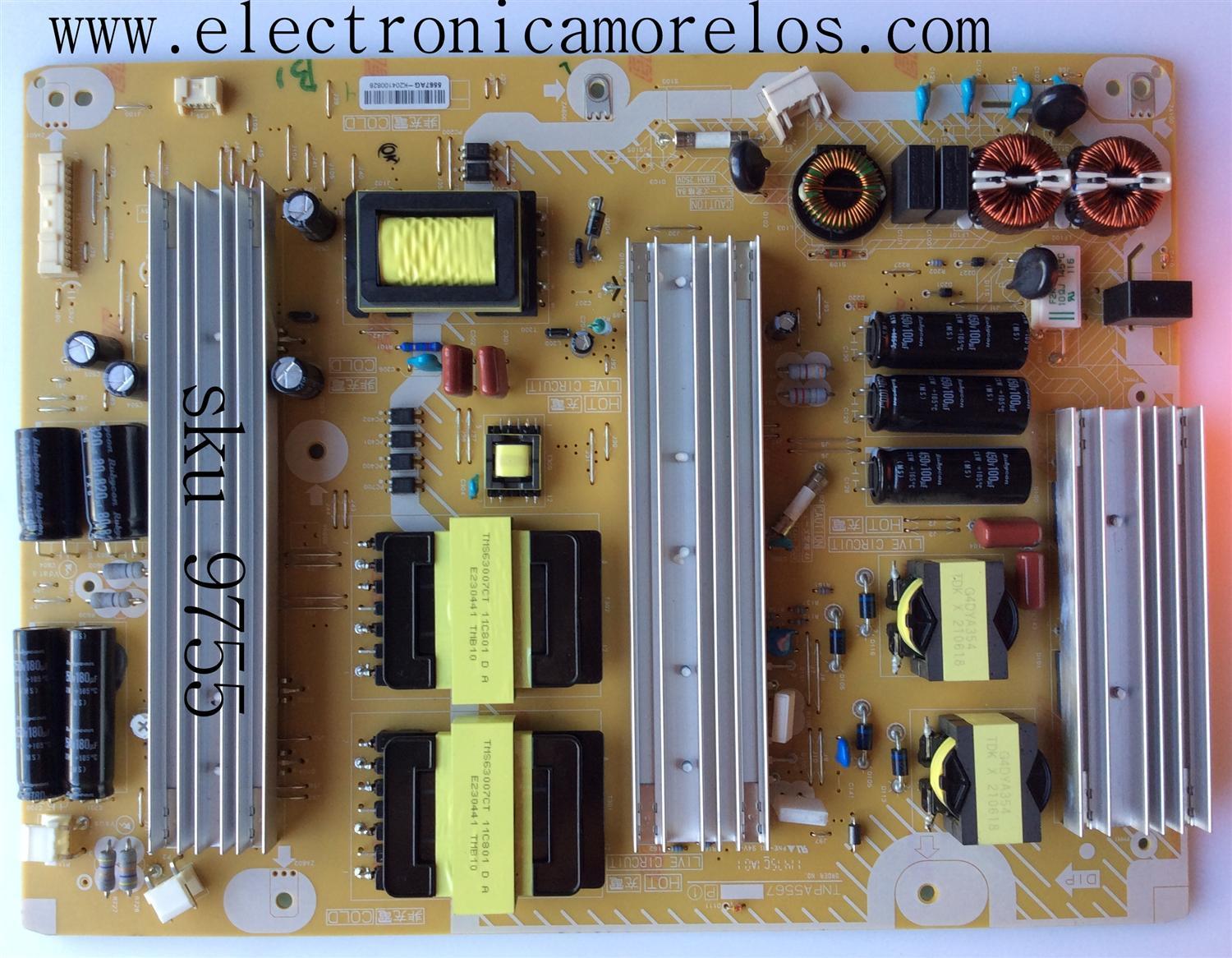 FUENTE DE PODER / PANASONIC TXN/P2SSUE / TNPA5567AG / MODELO TC-P55ST50	