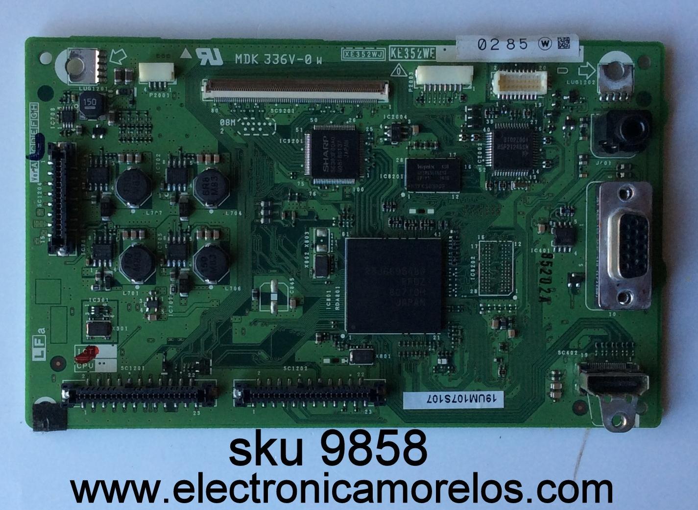 MAIN / SHARP DUNTKE352FM02 / KE352WE / MODELO LC-19SB15U / PANEL LK185T3GW10	