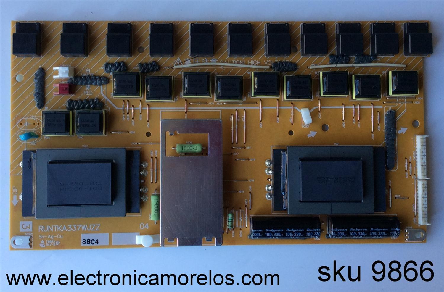 BACKLIGHT INVERSOR / SHARP RUNTKA337WJZZ / MODELO LC-65D64U / PANEL LK645D3LZ40V	