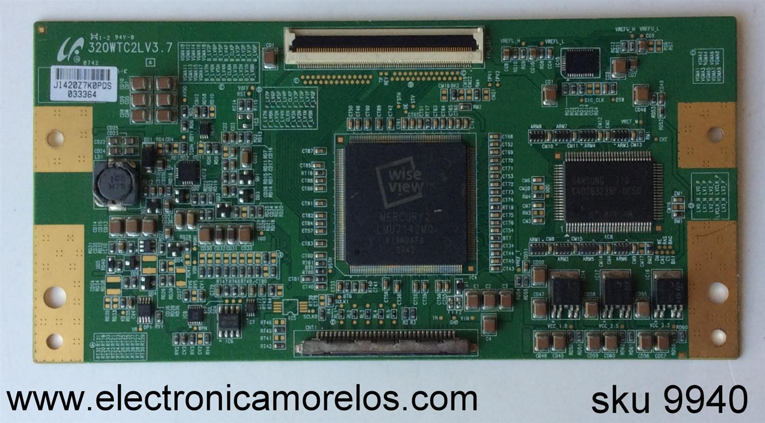 T-CON / SONY LJ94-01420Z / 320WTC2LV3.7 / MODELOKDL-32L504 / PANEL LTA320WT-L06	