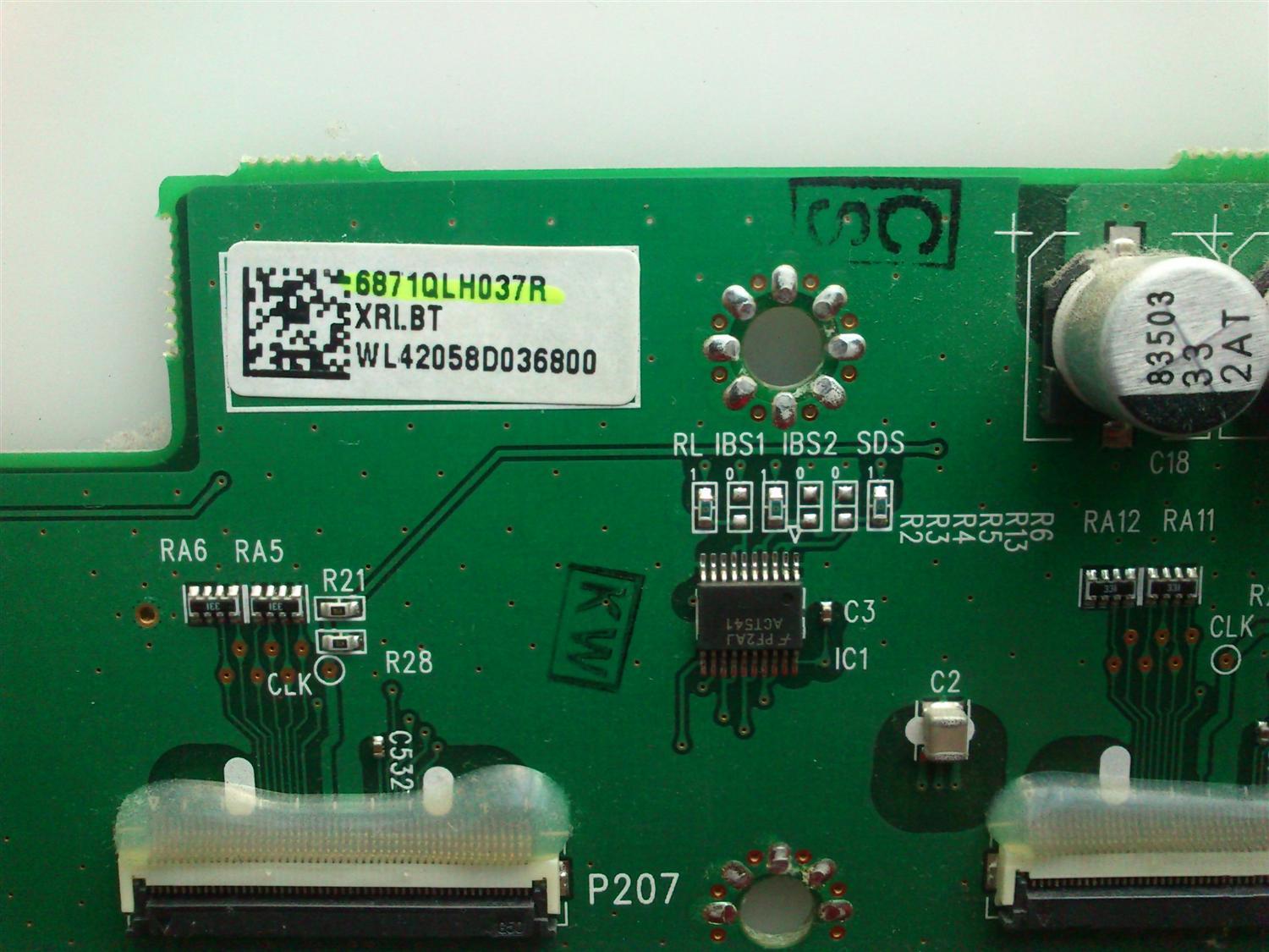 BOTTOM IZQUIERDO XR BUFFER / LG 6871QLH037R / 6870QMH002P / MODELO P420142X2 - Imagen 2