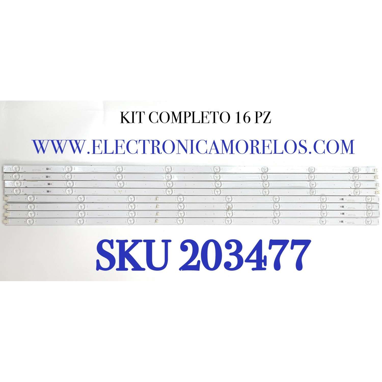 KIT DE LED'S PARA TV SONY (16 PIEZAS) / NUMERO DE PARTE LB85007 / LB85007 V0_01 / LB85007 V1_01 / 850070000A / 850070001A / 81428 BC-J / PANEL YD9F085CNU01 / MODELOS XBR-85X850G / XBR85X850G