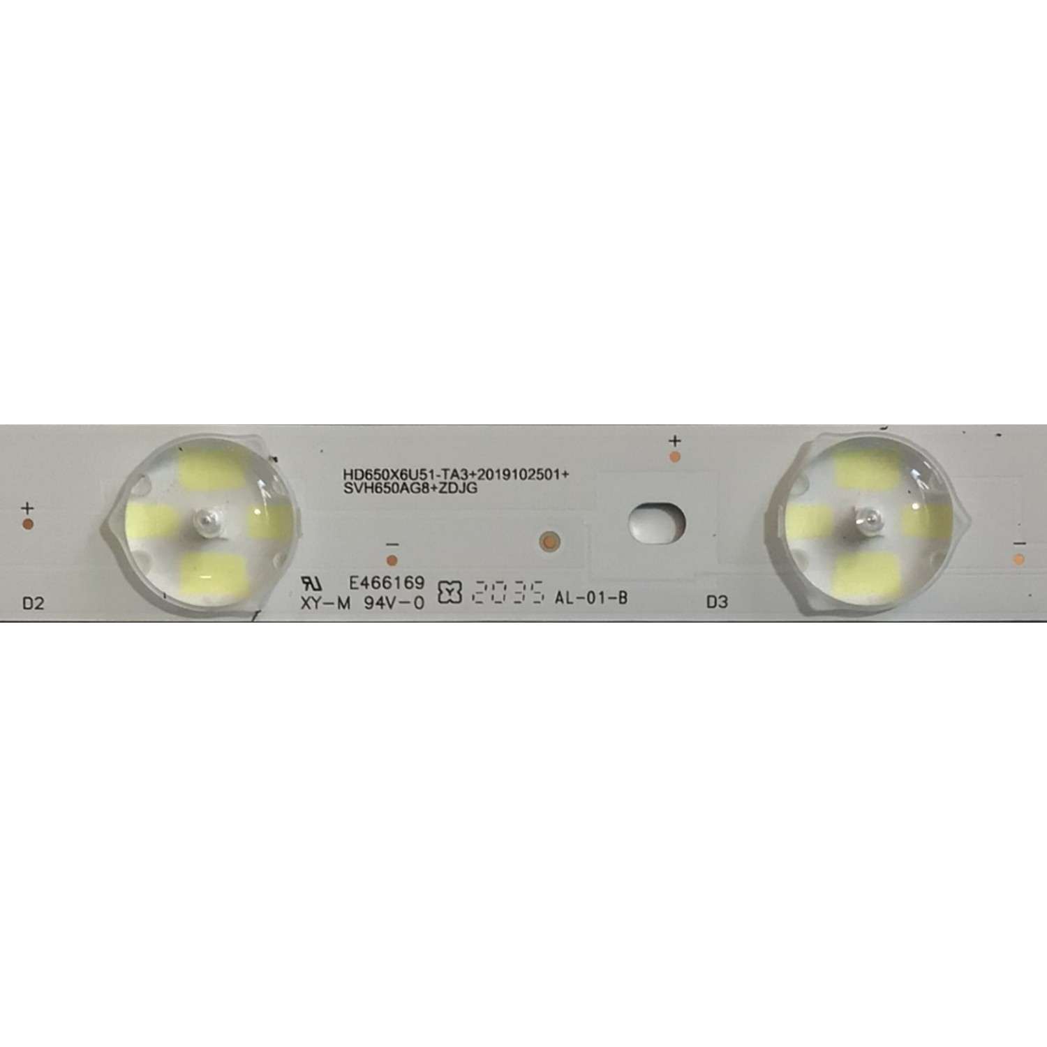 KIT DE LED'S PARA TV HISENSE (30 PIEZAS) / NUMERO DE PARTE SVH650AG8 / HD650X6U51-TA3 / 2019102501 / E466169 / 2019102501/ PANEL HD650XSU5\S0\FJ\GM\ROH / MODELO 65H9G - Imagen 4