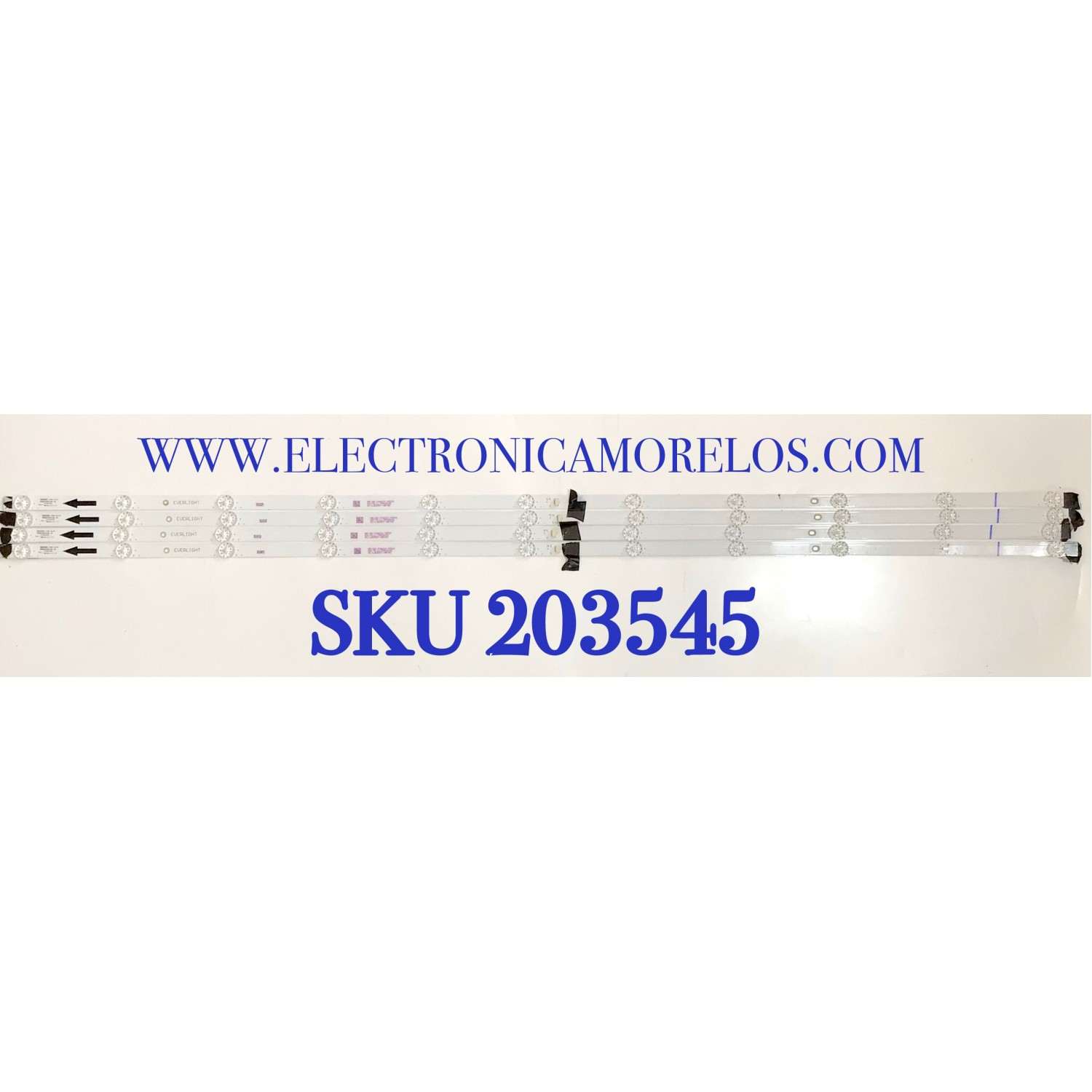KIT DE LEDS ORIGINAL PARA TV LG 4 PIEZAS / NUMERO DE PARTE 55HR332M11A0 V0 / 4C-LB550T-HR19C / 55D2000 / 55D2000 11*4 / E486558 / PANEL LVU550LGDX E0212 / NC650TQG-ABKH1 / MODELO 55UP7000PUA / 55UP7000PUA.CWMYLH