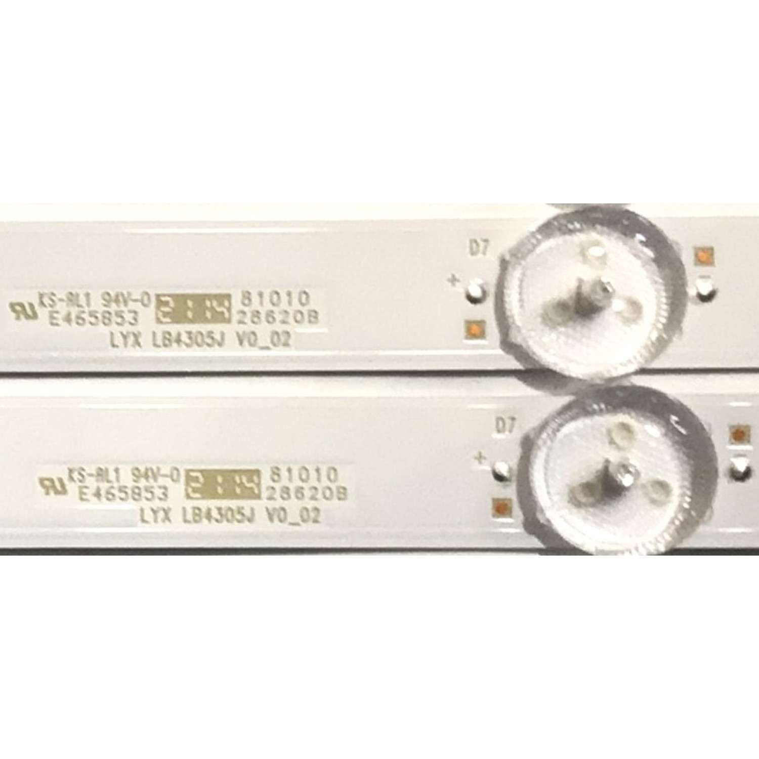 KIT DE LEDS PARA TV SONY ( 5 PZ ) / NUMERO DE PARTE LB4305J / LB4305J V0_02 / 28620B / E465853 / 4305J00001 / PANEL YDBM043CCU11 / MODELO KD-43X85J / KD43X85J - Imagen 2