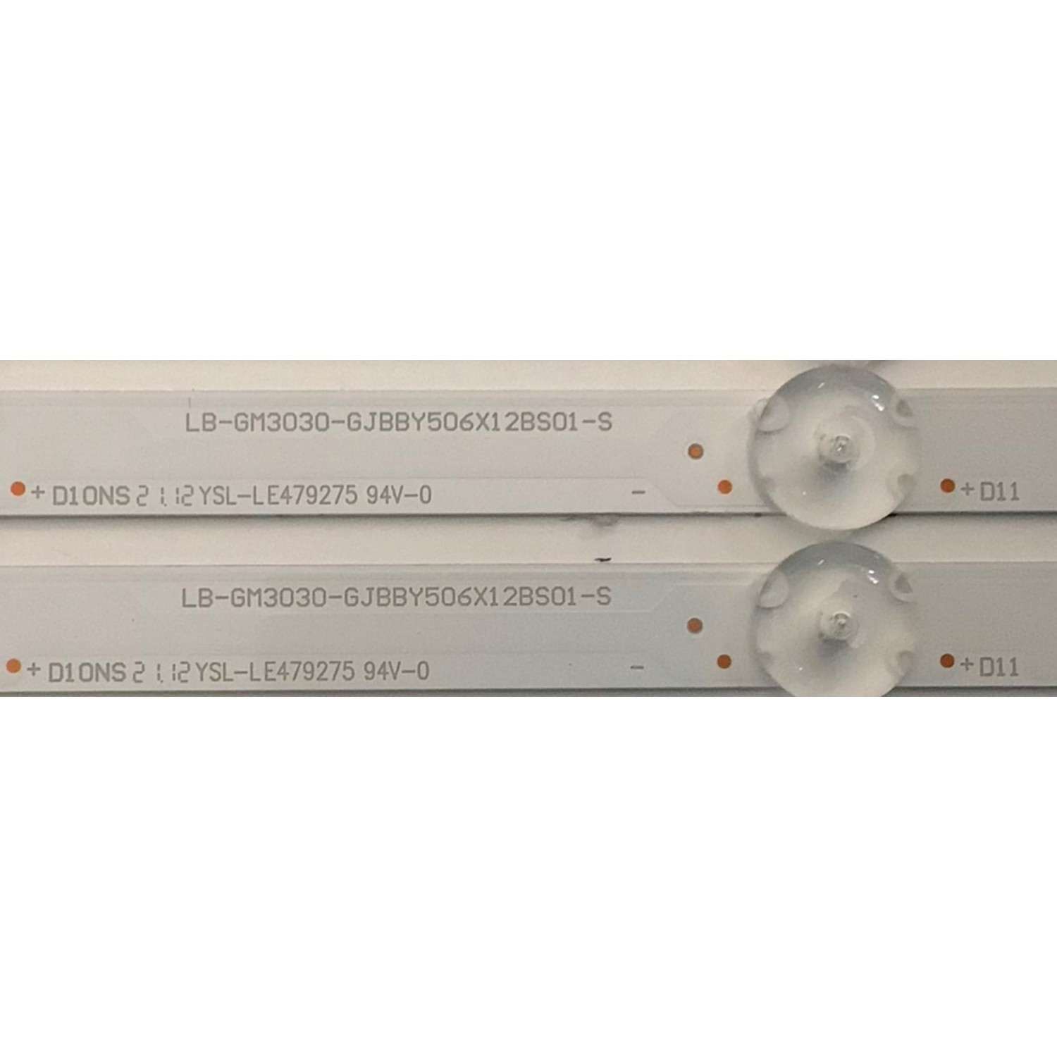 KIT DE LED'S PARA TV INSIGNIA ((6 PIEZAS)) / NUMERO DE PARTE LB-GM3030-GJBBY506X12BS01 / LB-GM3030-GJBBY506X12BS01-S / LE479275 / 76B4000NDN9N / PANEL TPT500WR-U2T01 / MODELOS NS-50F501NA22 / NS-50F501NA22 REV A - Imagen 2