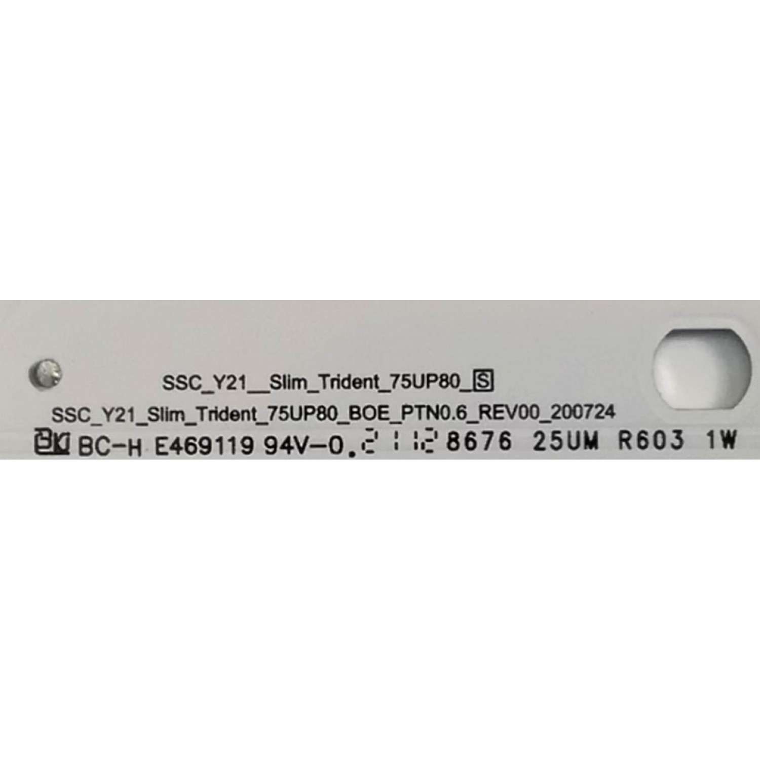 KIT DE LED'S PARA TV LG ((9 PIEZAS)) / NUMERO DE PARTE EAV65011901 / SSC_Y21_SLIM_TRIDENT_75UP80 / SSC_Y21_SLIM_TRIDENT_75UP80_BOE_PTN0.6_REV00-200724 / E469119 / PANEL NC750TQG-ABKH1 / MODELOS 75UP8070PUA / 75UP8070PUA.BUSLFKR / 75UP8070PUA.BUSFLKR - Imagen 3