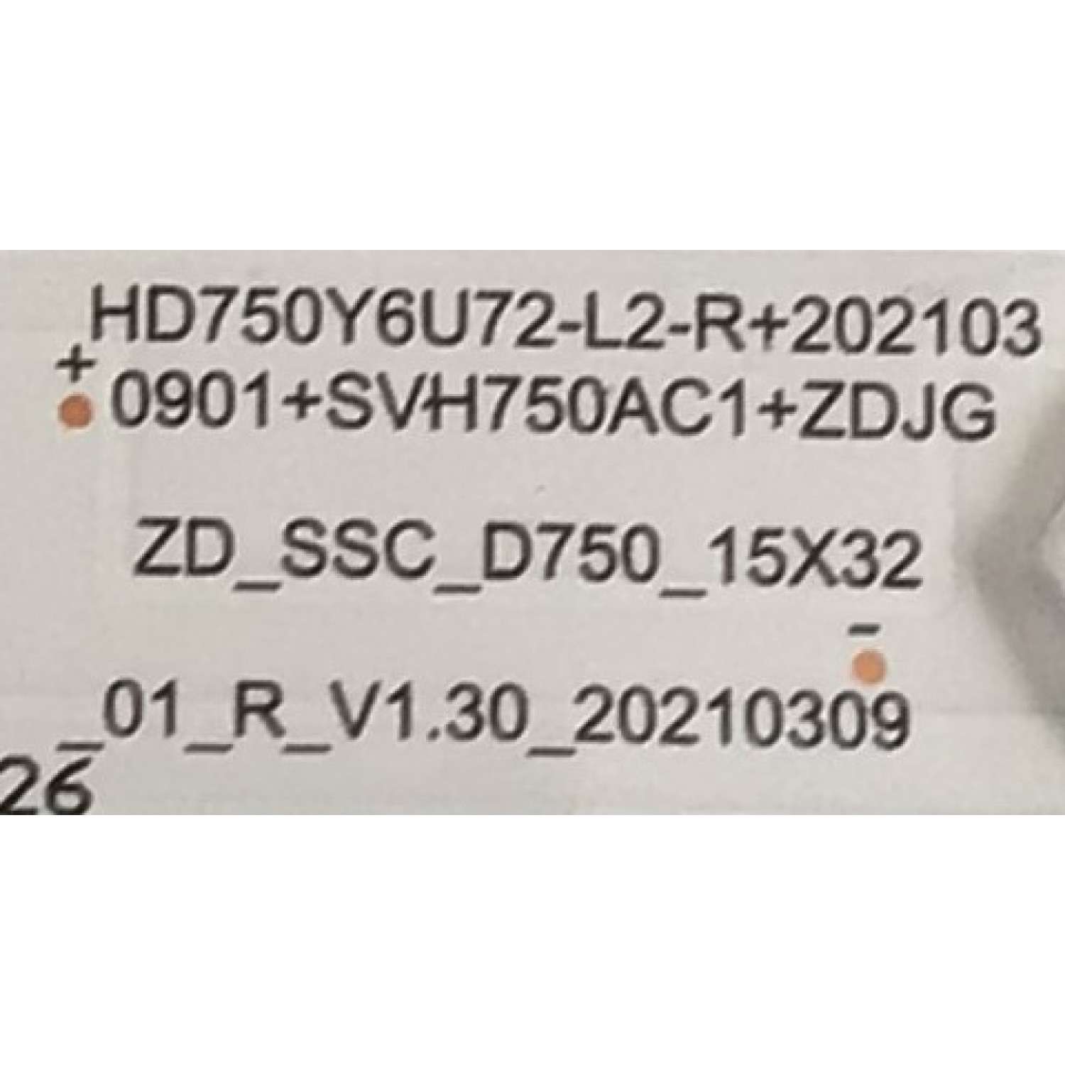 KIT DE LEDS PARA TV HISENSE ( 30 PZ ) / NUMERO DE PARTE SVH750AC1 / HD750Y6U72-L2-L+2021030901  / HD750Y6U72-L2-R+2021030901  / E466169 / PANEL HD750Y6U72-L2 / MODELO 75U7G - Imagen 7