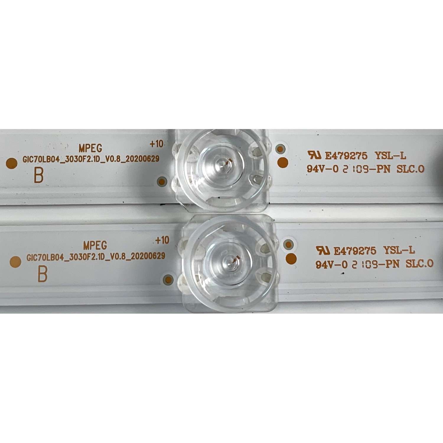 KIT DE LEDS PARA TV TCL ( 6 PZ ) / NUMERO DE PARTE 4C-LB7013-ZM03J / 4C-LB7014-ZM03J / GIC70LB03_3030F2.1D_V0.8_20200629 / GIC70LB04_3030F2.1D_V0.8_20200629 / E479275 / PANEL LVU700NDML / MODELOS 70S430 / 70S434 - Imagen 5