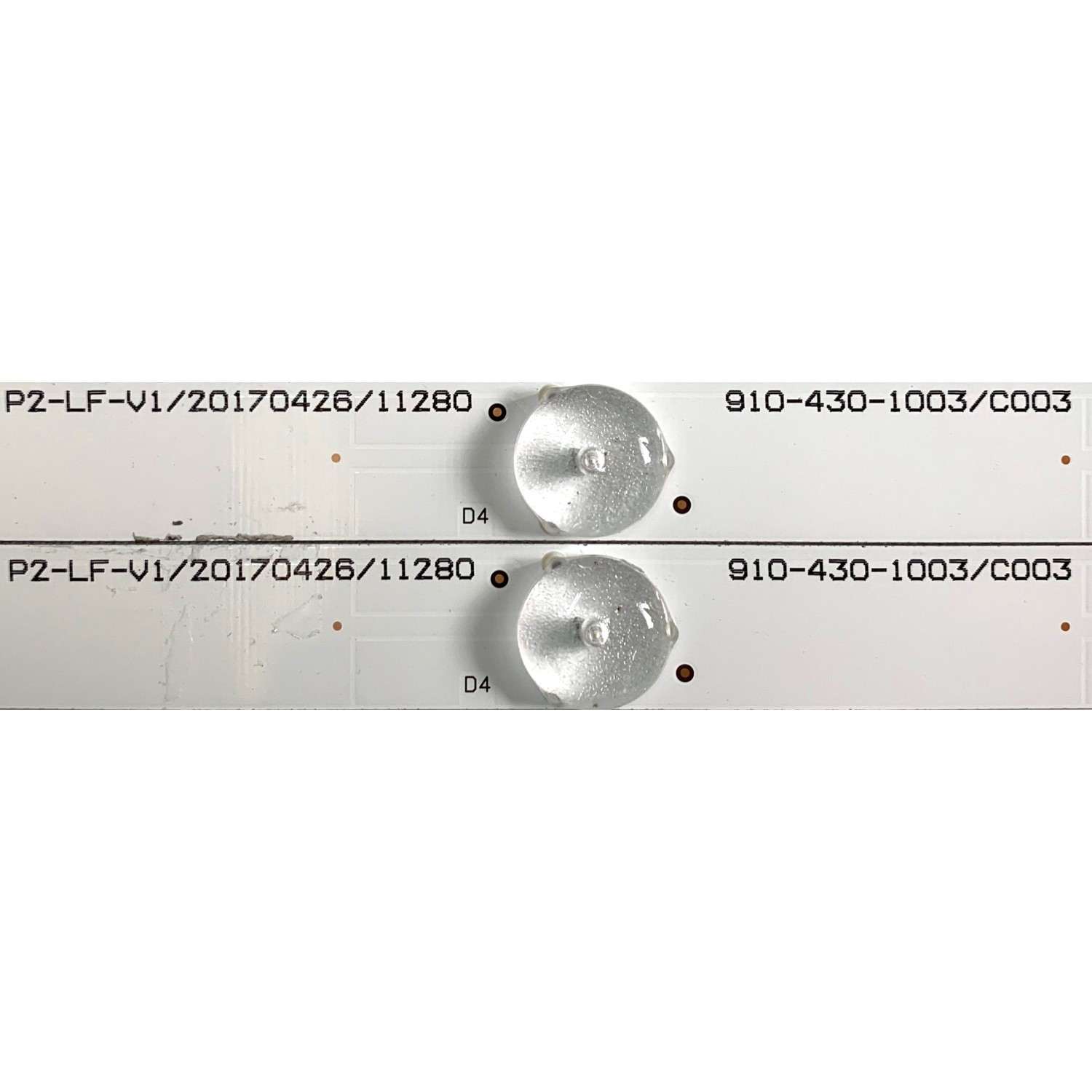 KIT DE LEDS PARA TV WESTINGHOUSE ( 4 PZ ) / NUMERO DE PARTE B-CNCF43D709 / P2-LF-V1-20170426/11280 / 910-430/1003/C003 /  E466169 / MODELO WD43UB4530 - Imagen 2
