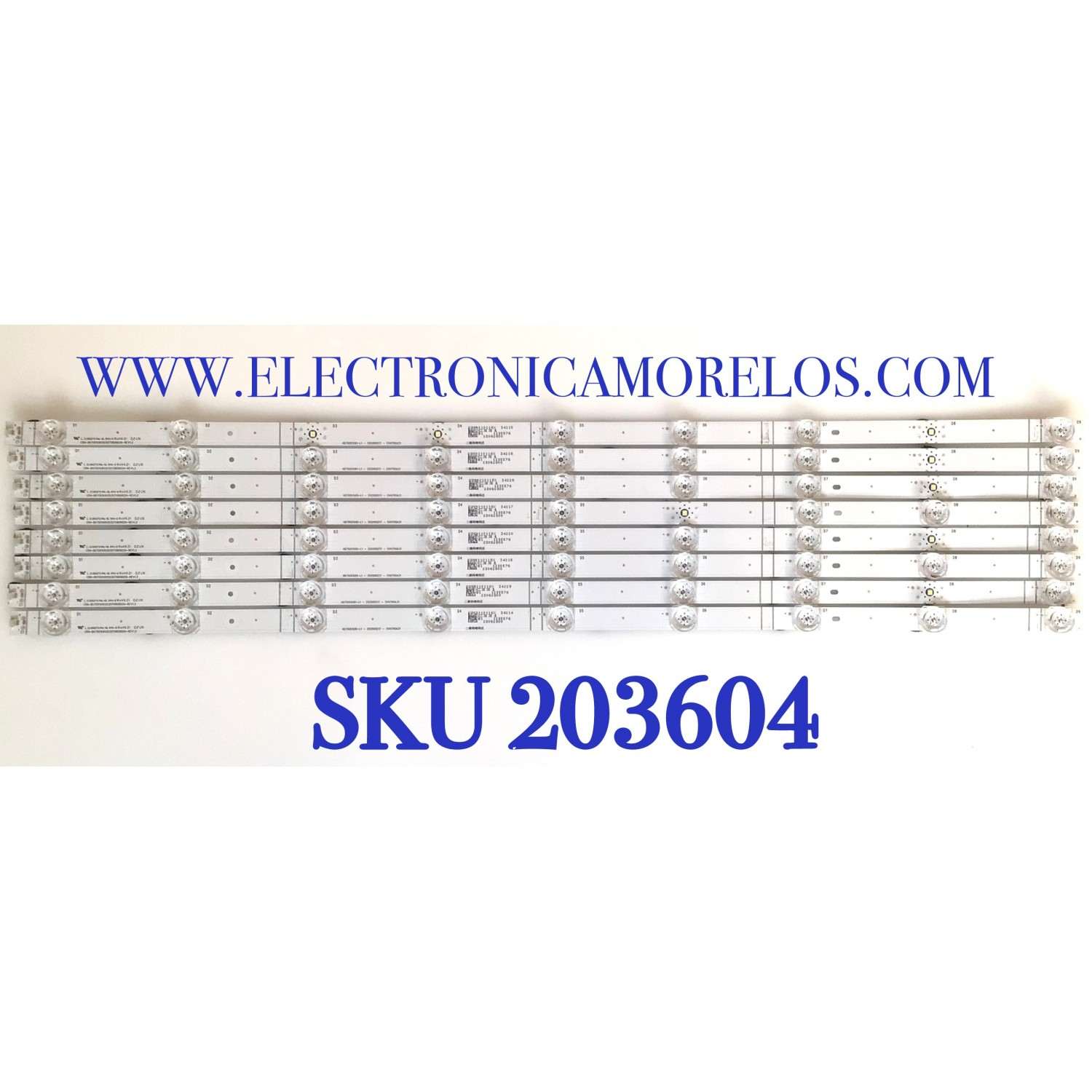 KIT DE LED'S PARA TV HISENSE ((8 PIEZAS)) / NUMERO DE PARTE SVH700A31 / HD700X1U91-L1 / CRH-BX70X1U913030T080902H-REV1.2 / 23682000 / PANEL HD700X1U91-L1 / DISPLAY CV700U2-T01 / MODELOS 70A6H / 70A6G / 70A65H / 70A61G / 70A6G3 / 70H6570G / 70A65G