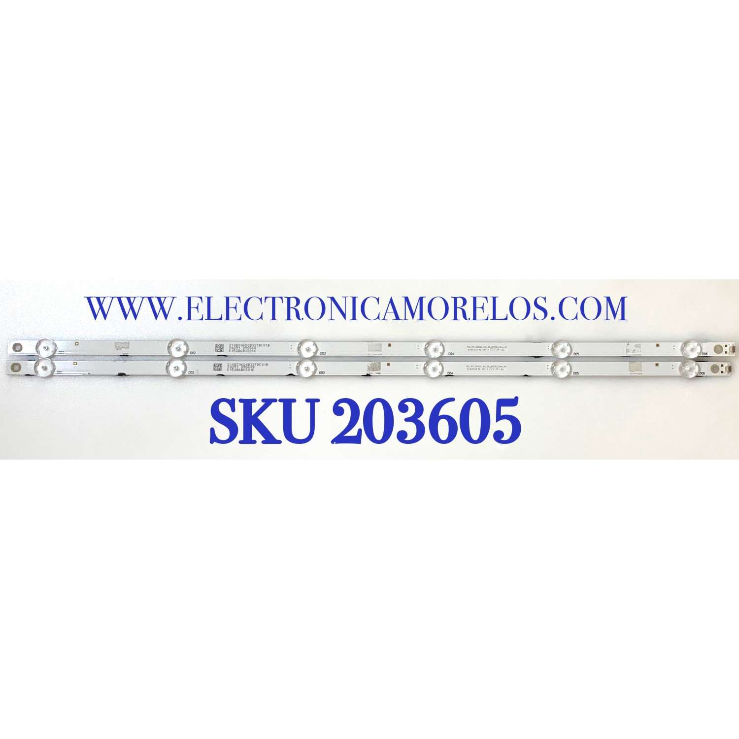 KIT DE LED'S PARA TV VIZIO ( 2 PZ ) / NUMERO DE PARTE SSC_TPV-32D3X3_2X6 / SSC_TPV-32D3X3_2X6_2W_PCPCB_12MM_V0 / E493538 / MODELO D32F-G1 / D32F-G1 LTQWQMKV