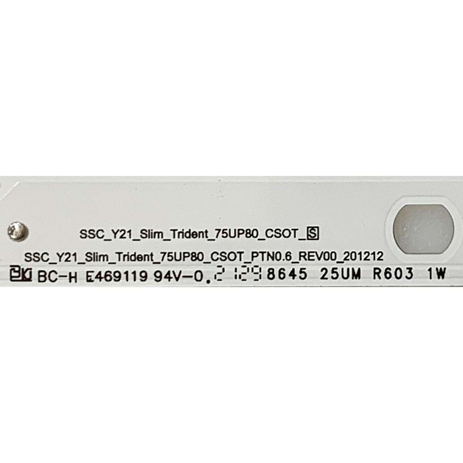 KIT DE LED'S PARA TV LG ( 8 PZ ) / NUMERO DE PARTE EAV65016601 / 75UP80 / 201212 / E469119 / PANEL NC750TQG-VCKH1 / MODELO 75UP8070PUR / 75UP8070PUR.BUSCLKR - Imagen 2