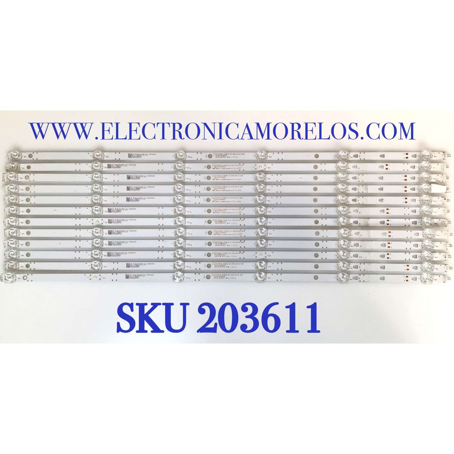 KIT DE LED'S PARA ONN·ROKU TV (12 PIEZAS) / NUMERO DE PARTE LED70D06A-ZC66AG-03 / 30370006003 / 70000M07S / PANEL JE695R3HB9L / MODELO 100012588 (70 PULGADAS)