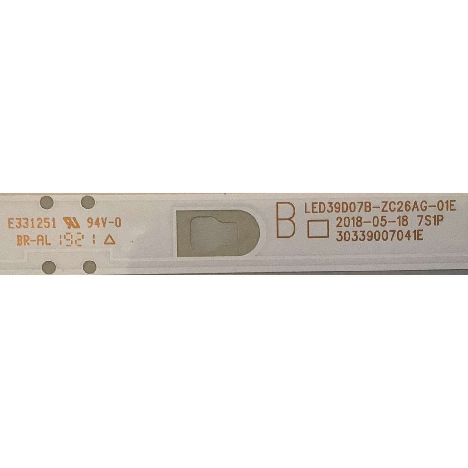 KIT DE LED'S JVC (3 PIEZAS) / NUMERO DE PARTE LED39D07A-ZC26AG-01E / LED39D07B-ZC26AG-01E / 30339007040E / 30339007041E / 190618BB04 / PANEL V400HJ9-PE1 / MODELO LT-40C591 - Imagen 2