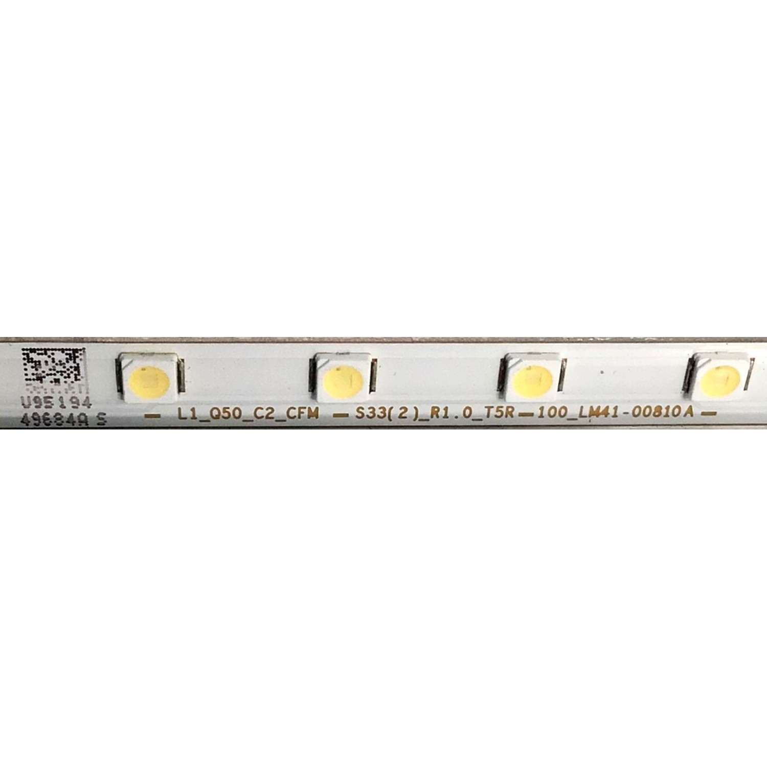 BARRA DE LED PARA TV SAMSUNG ((1 PIEZA)) / NUMERO DE PARTE BN96-49684A / LM41-00810A / BN61-16598A / 49684A / L1_Q50_C2_CFM / S33(2)_R1.0_T5R_100_LM41-00810A / PANEL CY-QA032HGCV1H / MODELOS QN32Q50RAFXZA / QN32Q60AAFXZA XA02 / HG32NJ690WFXZA - Imagen 4