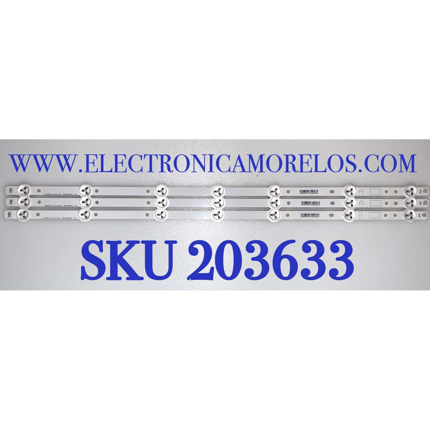KIT DE LED'S PARA TV INSIGNIA ( 3 PZ ) / NUMERO DE PARTE SV0320AE7 / SV0320AE7_7LED_R3_121026 / 5638005391G / PANEL V320HWSD04 / MODELO NS-32D200NA14 