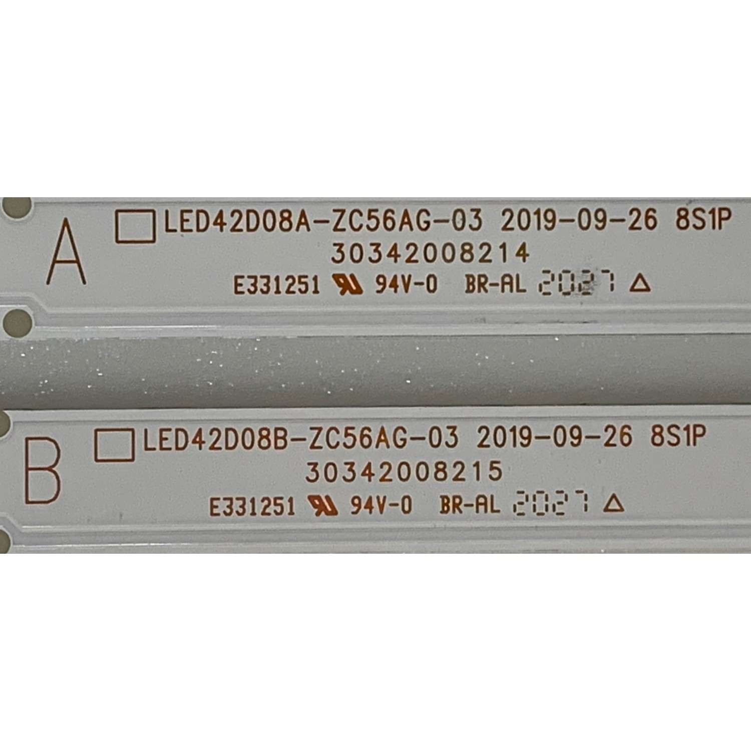 KIT DE LED'S PARA TV ( 3 PZ ) / NUMERO DE PARTE 30342008214 / 30342008215 LED42D08A-ZC56AG-03 / LED42D08B-ZC56AG-03 / E331251 - Imagen 4