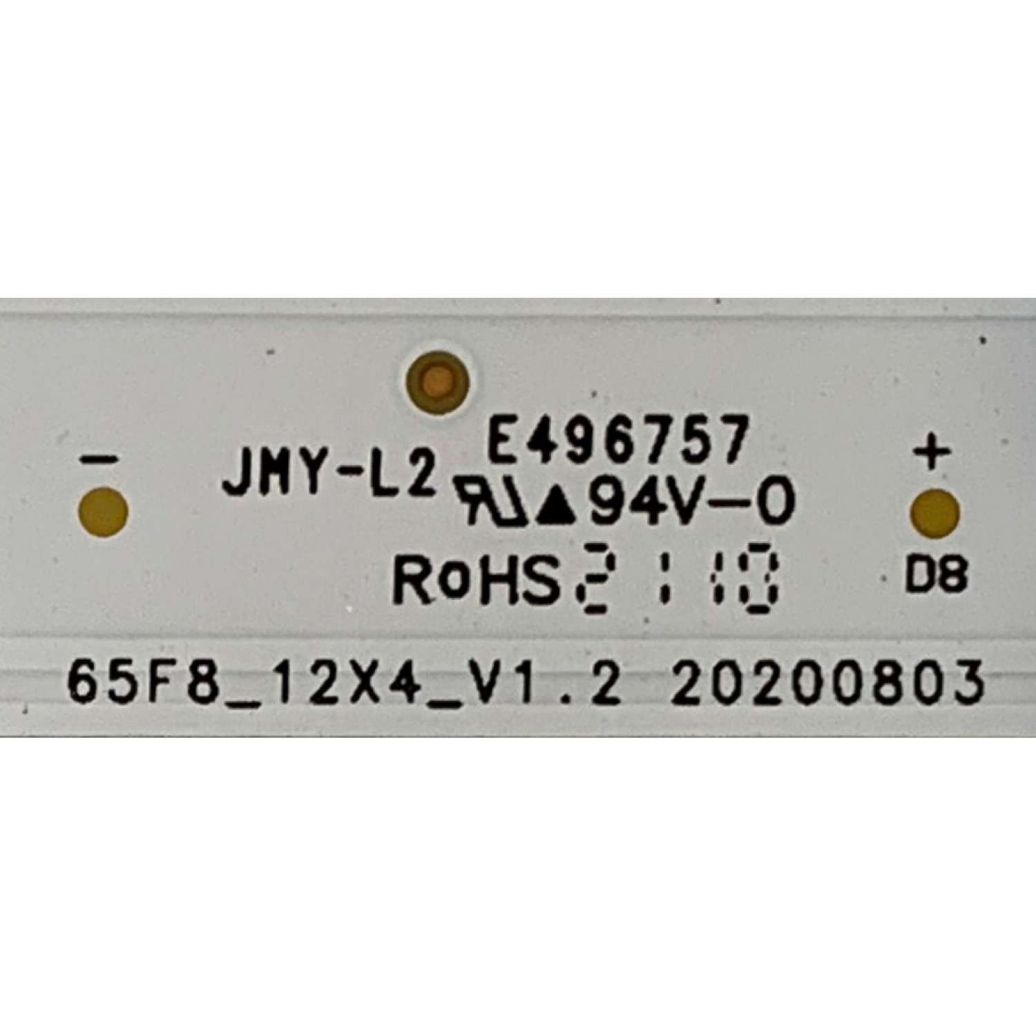 KIT DE LED'S PARA TV TCL ( 4 PZ ) / NUMERO DE PARTE 4C-LB6512-YH06J / 20200803 / E496757 / MODELO 65S433 - Imagen 2