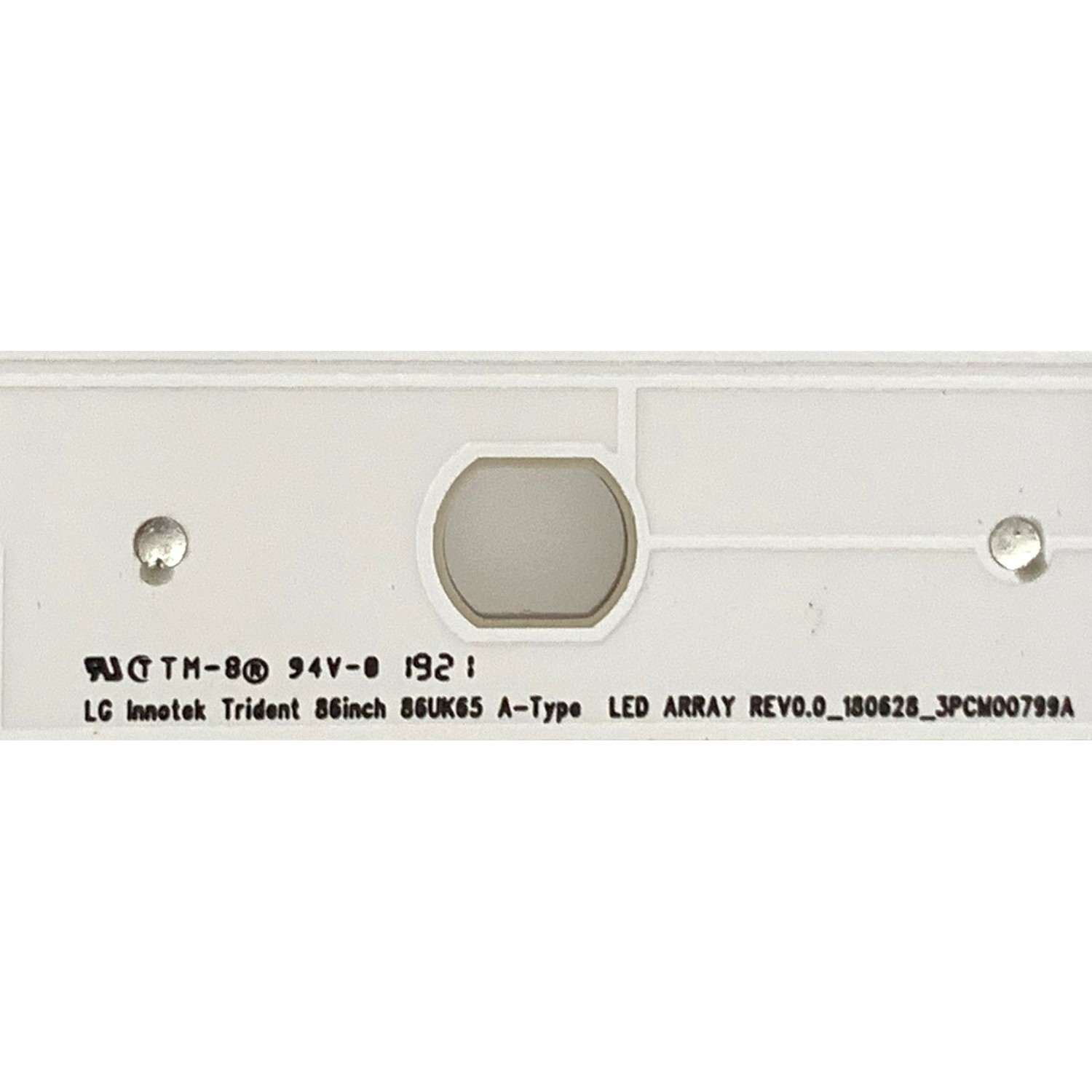 KIT DE LED'S PARA TV LG ( 12 PZ ) / NUMERO DE PARTE EAV64091902 / EAV64092002 / 180628 / 3PCM00800A / 86UK65 / PANEL HC860DQF-SLUR2-2112 / MODELO 86UM8070AUB - Imagen 4