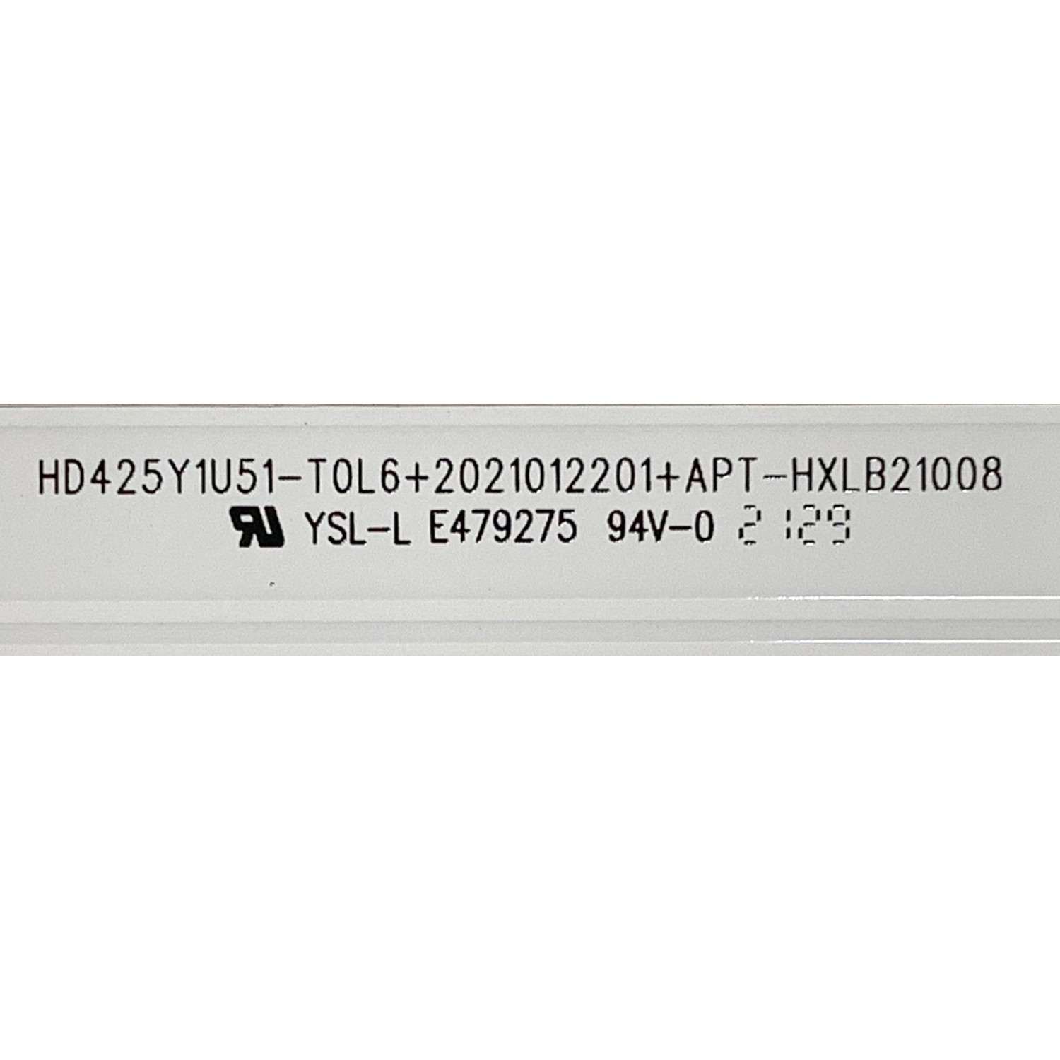 KIT DE LEDS PARA TV HISENSE ORIGINAL 3 PIEZAS / NUMERO DE PARTE HD425Y1U51 / HD425Y1U51-T0L6 / 2021012201 / APT-HXLB21008 / APT-HXLB21008 / 1264259 / PANEL HD425Y1U51-T0L2 / DISPLAY T430QVN03.7 / MODELOS 43A6G / 43A6GV / 43R6E4 - Imagen 4