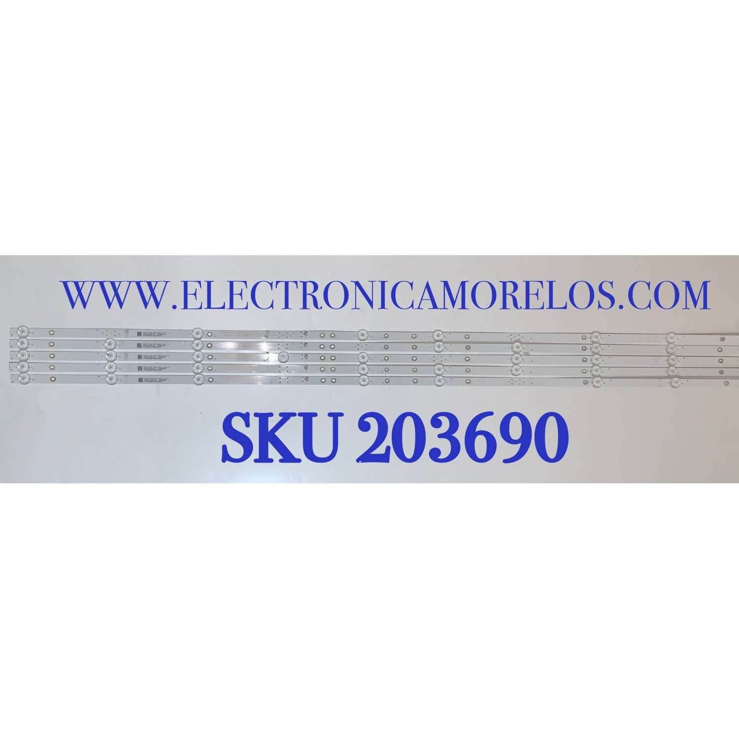 KIT DE LED'S PARA TV WESTINGHOUSE ( 5 PZ ) / NUMERO DE PARTE 303AK550059 / AHKK55D10-ZC22AG-09 / E466169 / AK550M30 / MODELO WE55UN4108