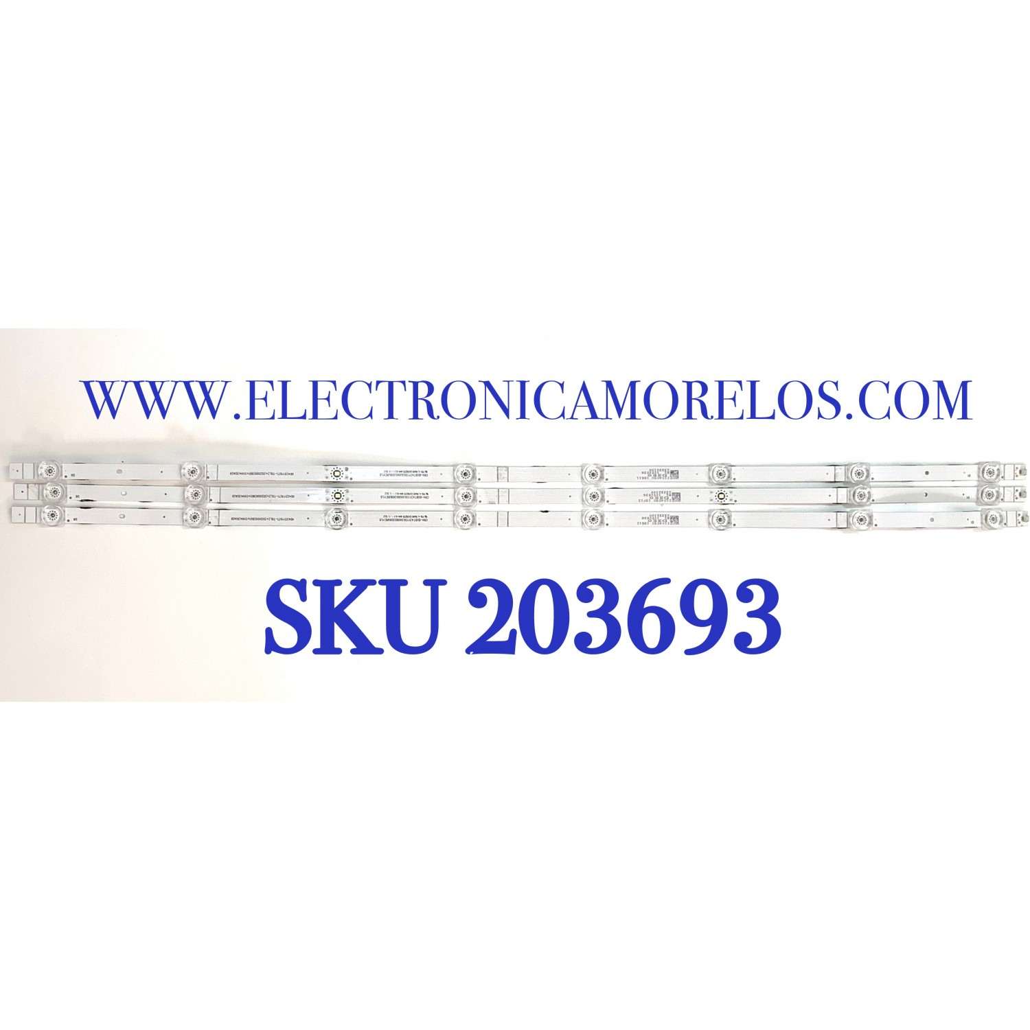 KIT DE LED'S PARA TV HISENSE ((3 PIEZAS)) / NUMERO DE PARTE CRH-BXBT43Y13030080309UREV1.0 / HD425Y1U71-T0L2+2020092801+SVH430AG9 / 26241700 / 1252536 / PANEL HD425Y1U71-T0L2 / DISPLAY HV430QUB-F70 / MODELOS 43A6H / 43A6G / 43A68G / 43A6GX3 / 43C350KU
