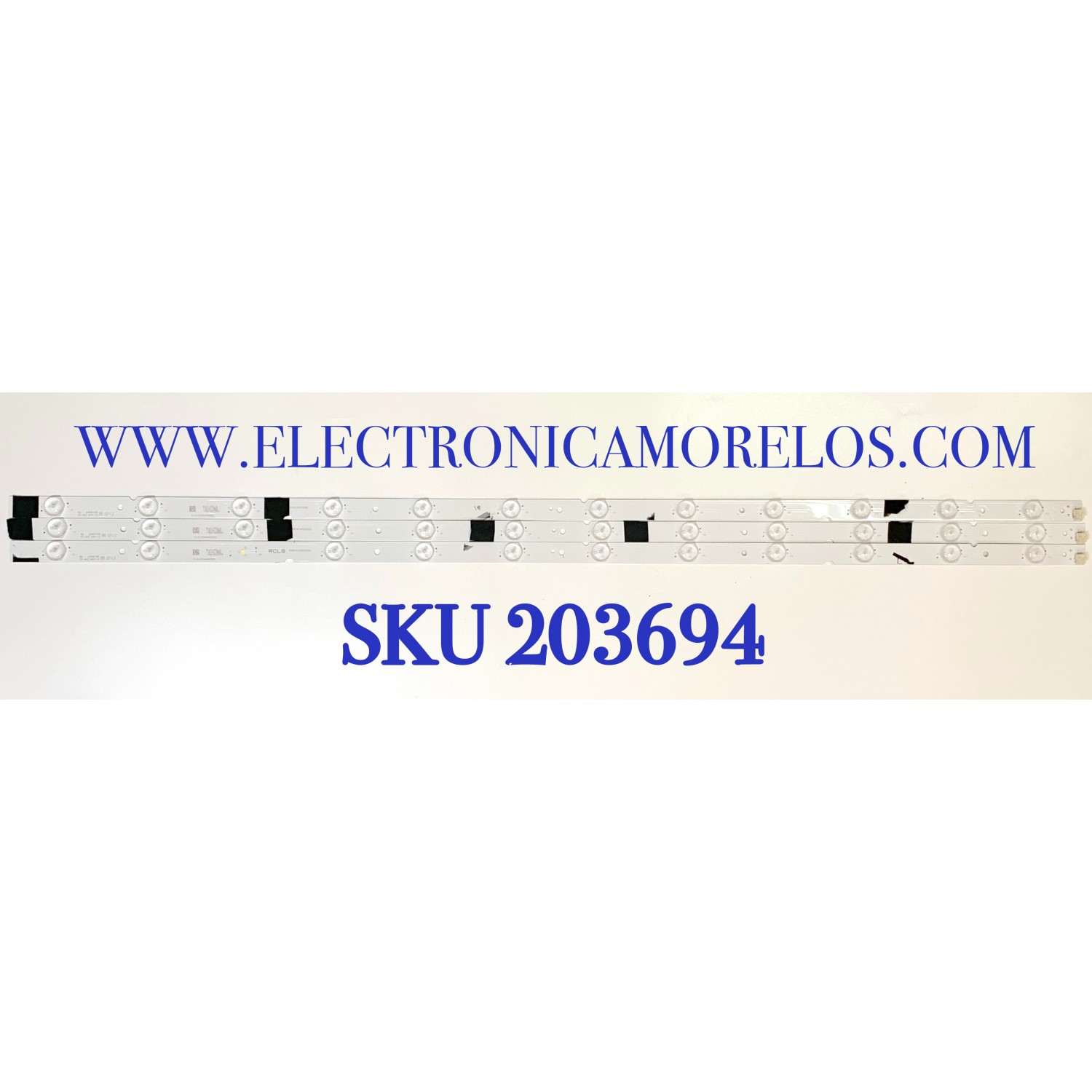 KIT DE LED'S PARA TV ( 3 PZ ) / NUMERO DE PARTE IC-A-VZAA43D985 / E466169 / 098101003152 / MODELO 43T10-S0G