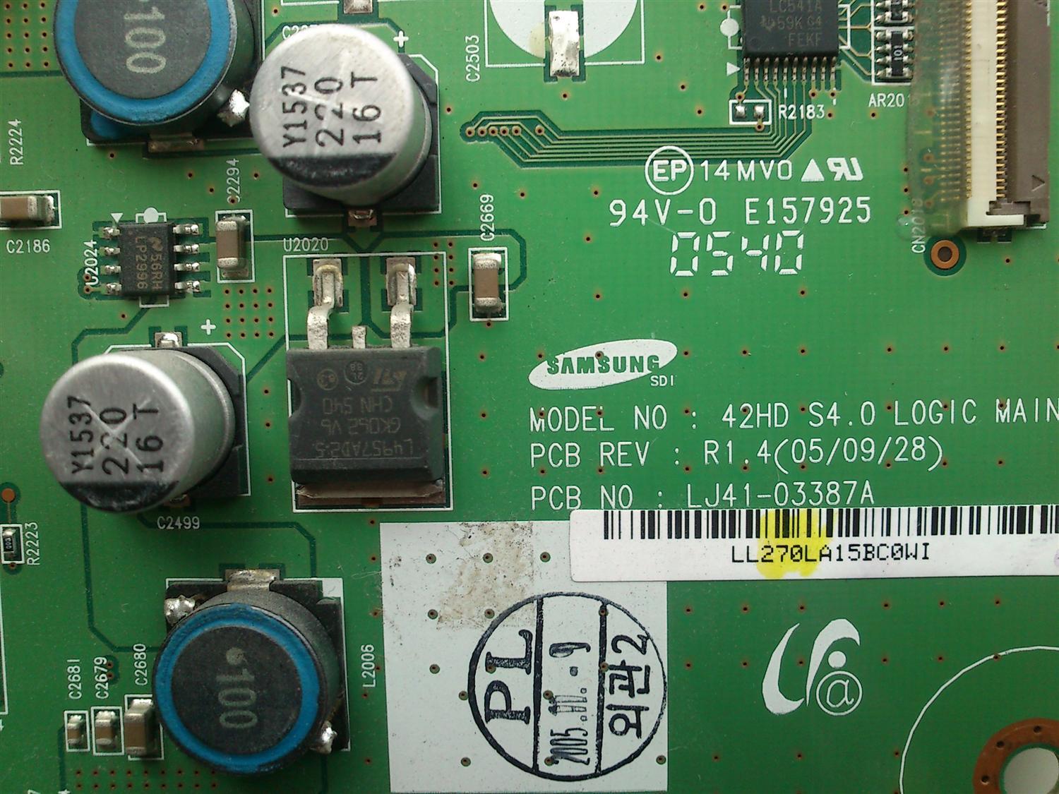 MAIN LOGICA PHILIPS 996500038481 MODELO 42HF7543/37   - Imagen 2