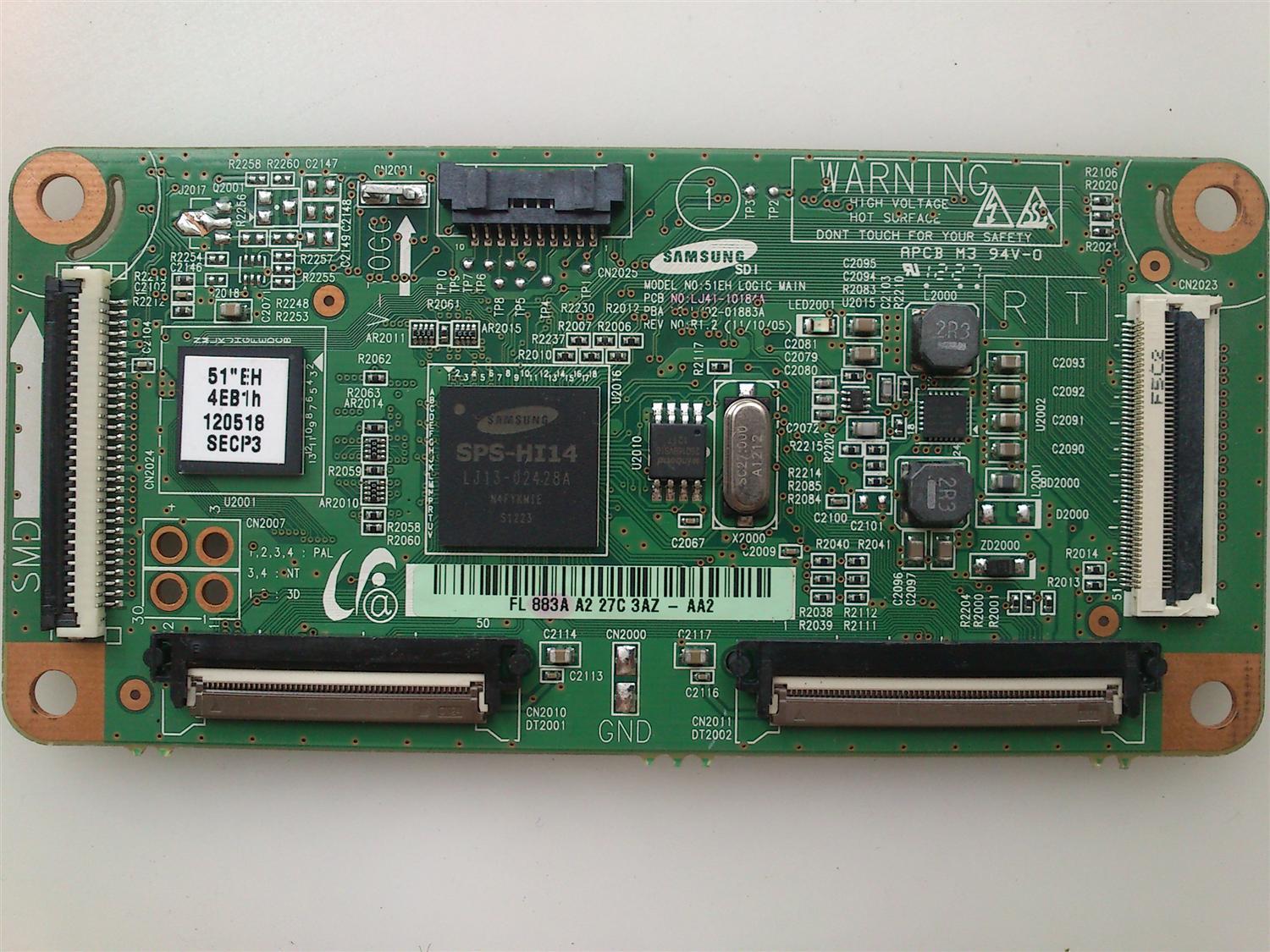 MAIN LOGICA  SAMSUNG BN96-22085A / LJ41-10184A / LJ92-01883A / 883A / MODELO PN51E440A2FXZA  