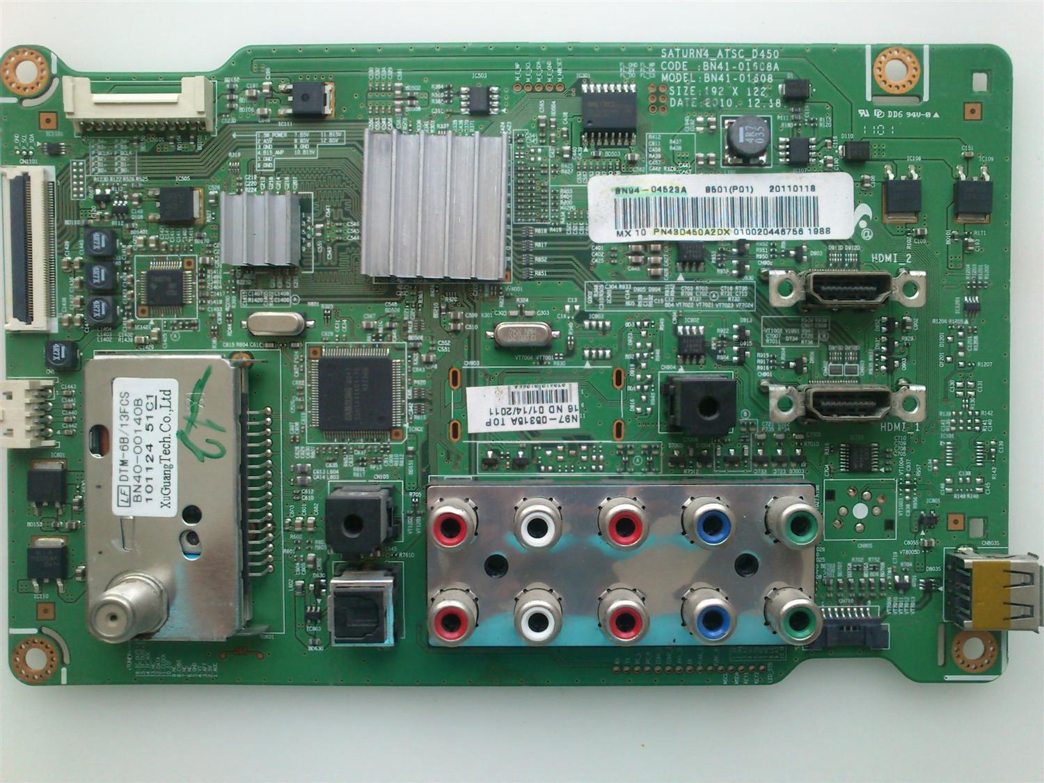 MAIN / SAMSUNG BN94-04523A / BN41-01608A / BN97-05315A / PARTES SUSTITUTAS BN96-19469A / BN96-19470A / BN94-04776A / PANEL S42AX-YD15 / S42AX-YB11 / MODELOS PN43D430A3 / PN43D440A5 / PN43D440A5DXZC / PN43D450A2DXZA / PN43D450A2DXZC / PN43D440A5DXZA N102