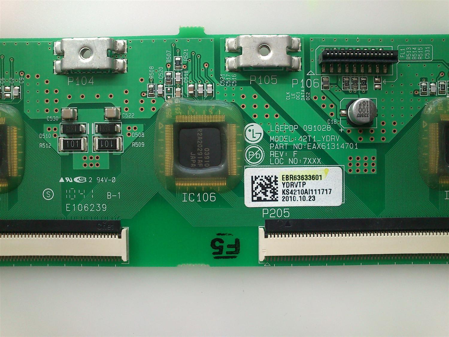 Y DRVTP LG EBR63633601 / EAX61314701 / MODELO 42PJ350-UB - Imagen 2